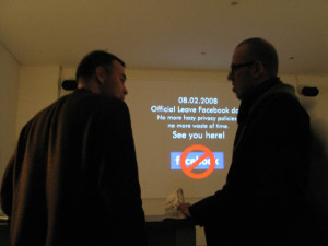 Leave Facebook event in Radio Aporee, 2008.Leave Facebook event in Radio Aporee, 2008.