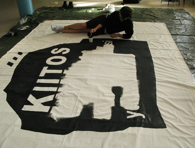 Daniela painting Thank you -banderol.