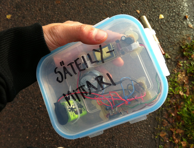 Geiger counter donated to the Pyhäjoki library.