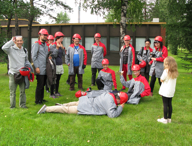 Case Pyhäjoki visiting Ruukki steel factory.